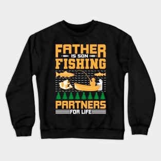 Father Fishing T - Shirt Design Crewneck Sweatshirt